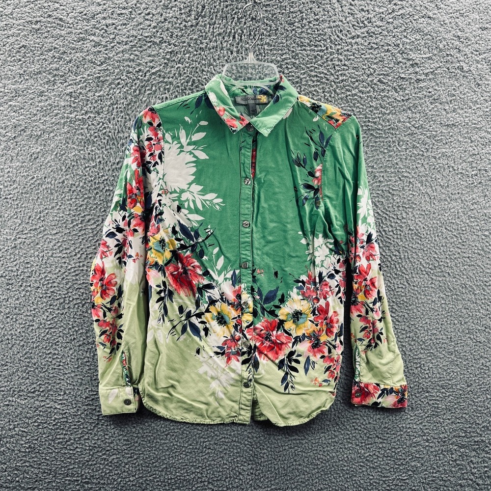 Figueroa & Flower Womens L Floral‎ Blouse Boho Cottagecore Festival Lightweight